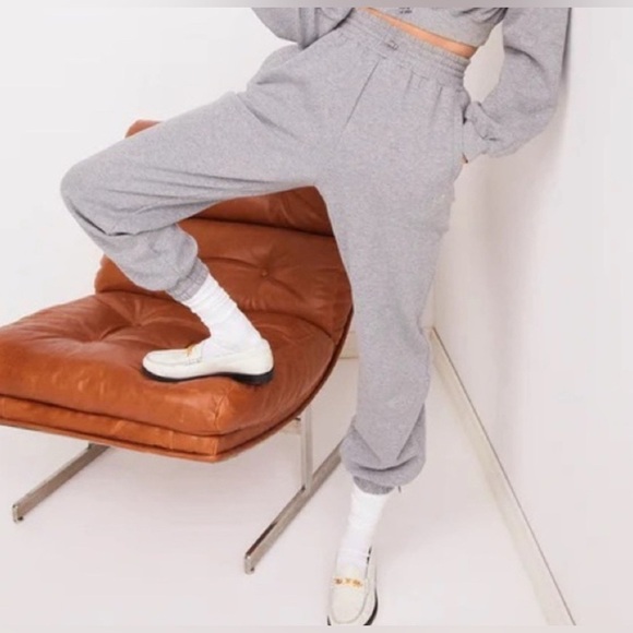 NWT For Love & Lemons Josie Sweatpants Women’s M Gray Comfy Relaxed Fit - Picture 5 of 17